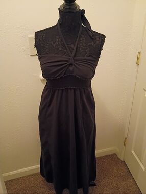Old Navy Black Lace Maxi Dress